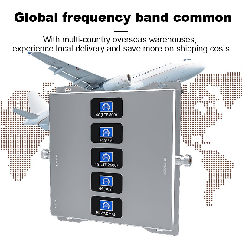 AYision High-End Powerful Phone Repeater 800 900 1800 2100 2600 MHz Mobile Signal Booster 2G 3G 4G Cell Supports GSM LTE GPRS
